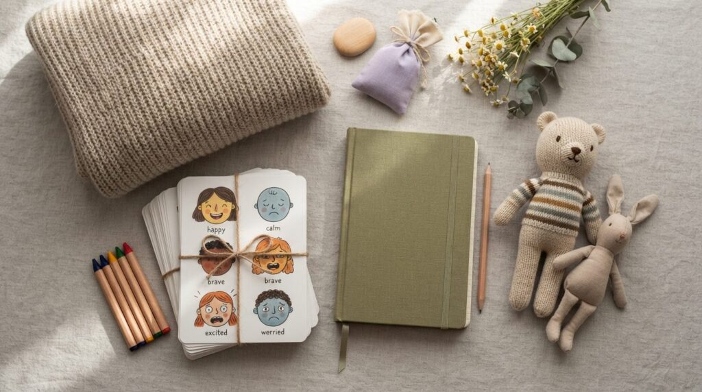 Stock photo, 16:9 ratio, photorealistic: Overhead flat lay o