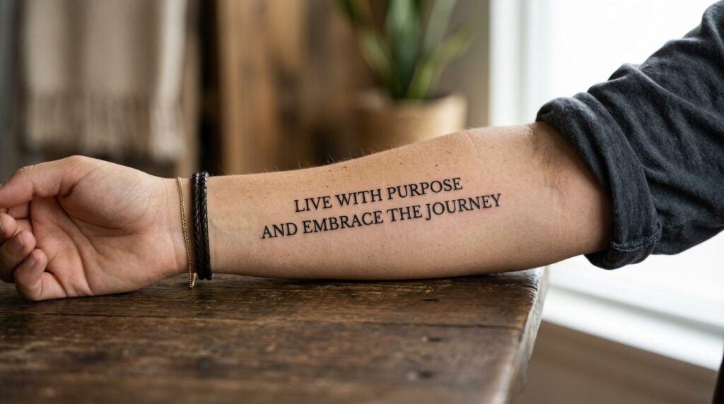 Close-up photorealistic view of a persons forearm displayin