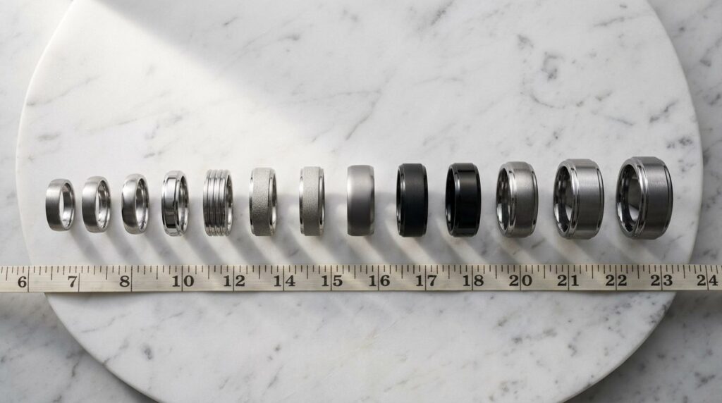 Overhead flat lay composition featuring a collection of men